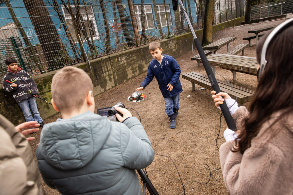 Bilder aus der Produktion des Patenfilms "Durch Felsen und Wolken" der Südstadtschule